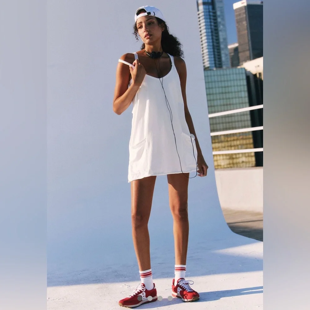 Free People Hot Shot Mini Dress - Large - White - Picture 1 of 5